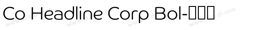 Co Headline Corp Bol字体转换